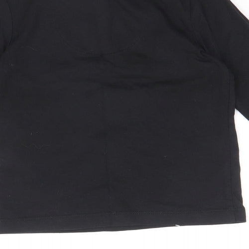 George Boys Black 100% Cotton Basic T-Shirt Size 18-24 Months Round Neck Snap - Team Pudsey