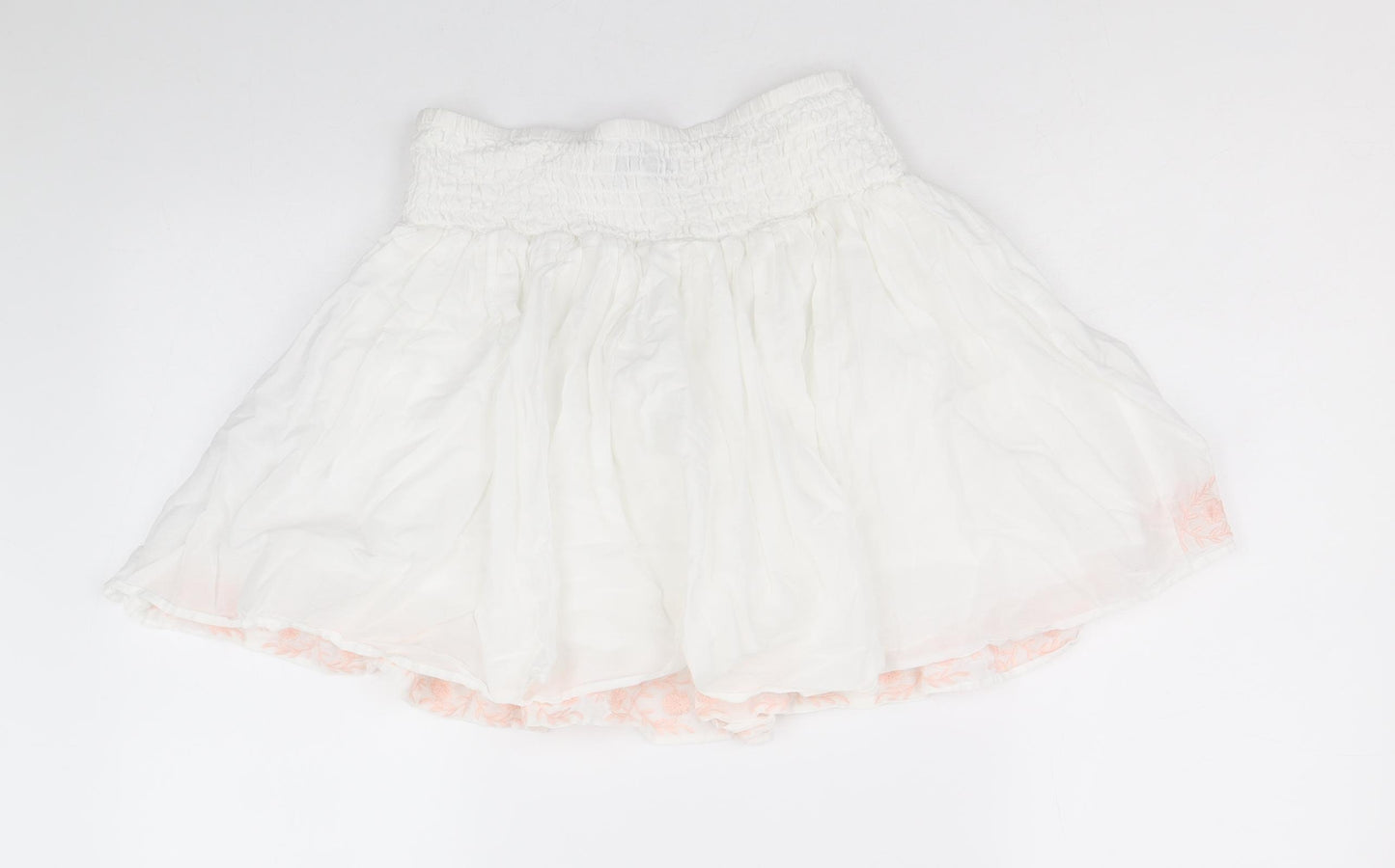 NEXT Womens White Cotton Skater Skirt Size 12