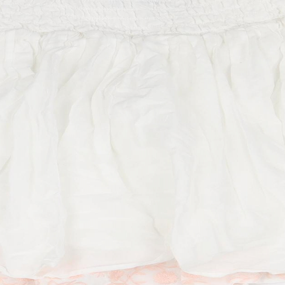 NEXT Womens White Cotton Skater Skirt Size 12