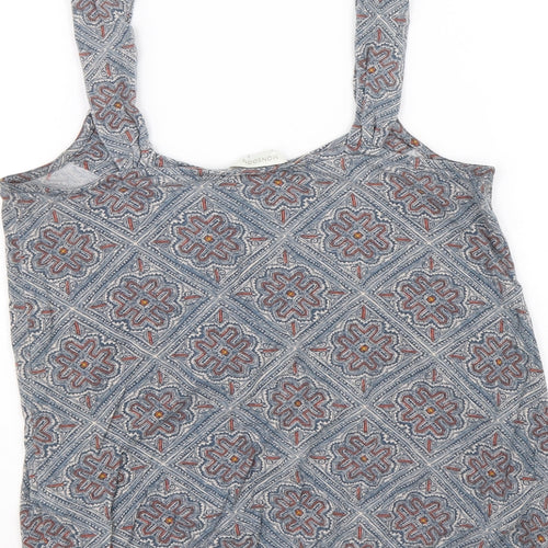 Monsoon Womens Multicoloured Geometric Viscose Basic Tank Size 10 Round Neck