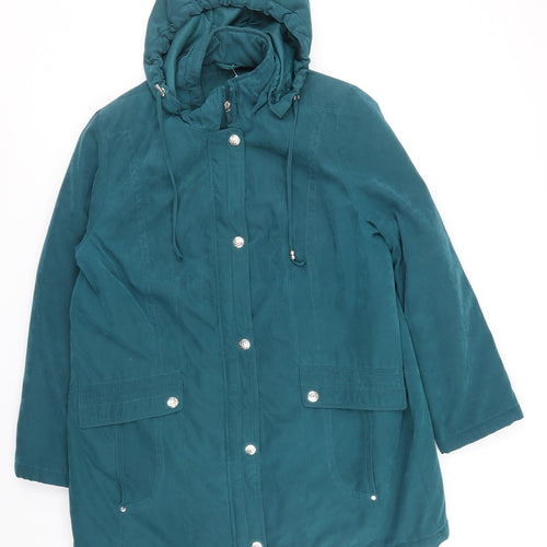 Bonmarche Womens Blue Overcoat Coat Size M Zip