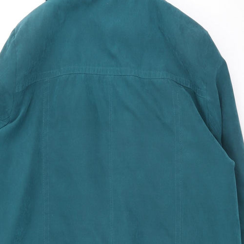Bonmarche Womens Blue Overcoat Coat Size M Zip