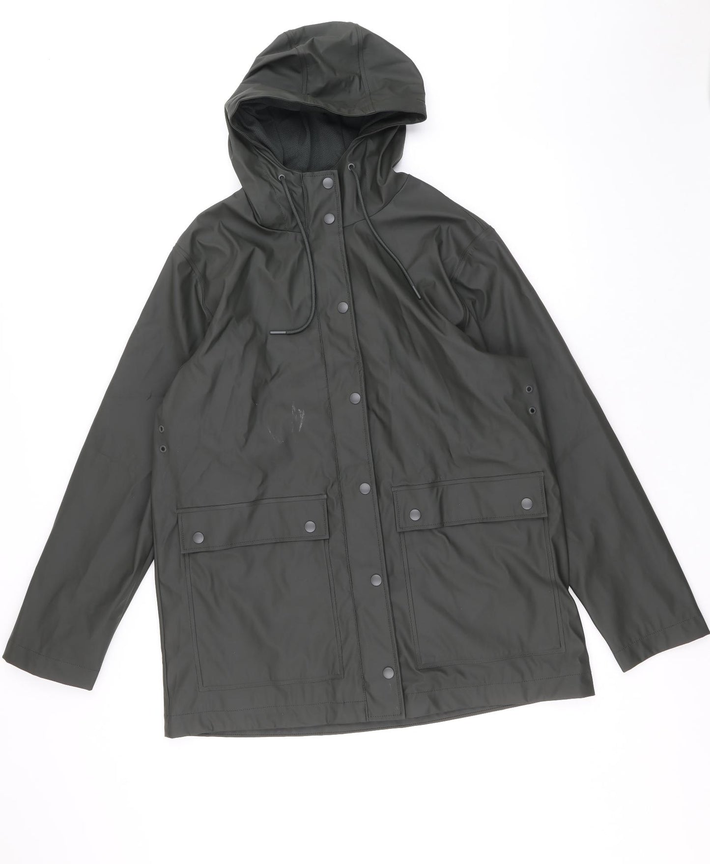Marks and Spencer Womens Green Rain Coat Coat Size 12 Zip
