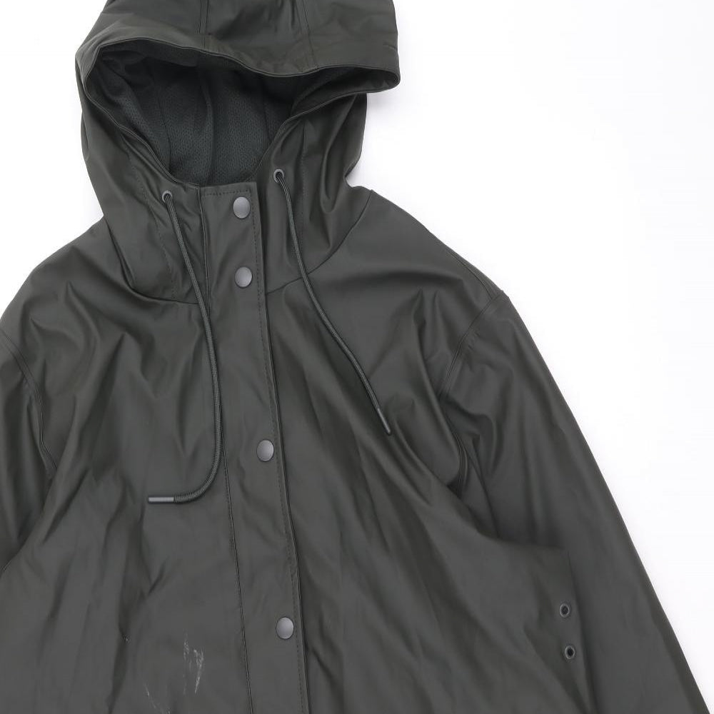Marks and Spencer Womens Green Rain Coat Coat Size 12 Zip