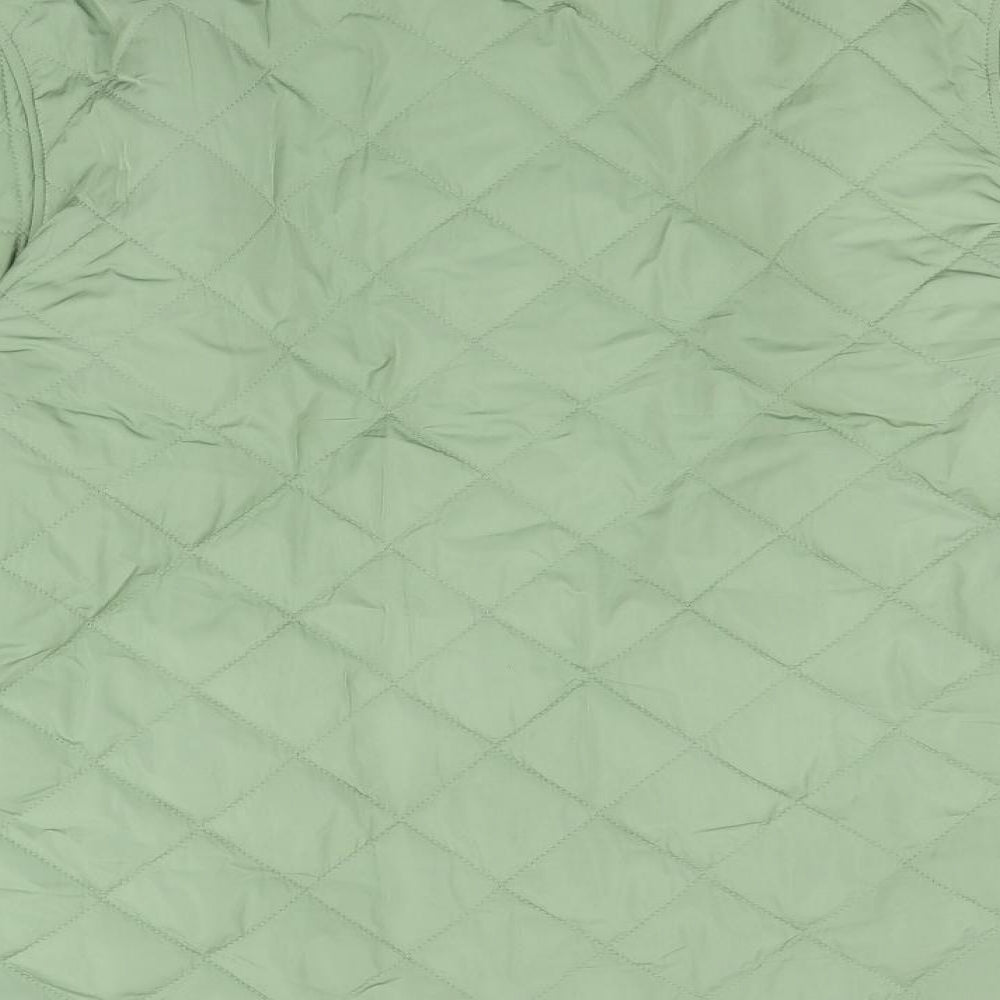Marks and Spencer Womens Green Quilted Jacket Size 6 Buckle