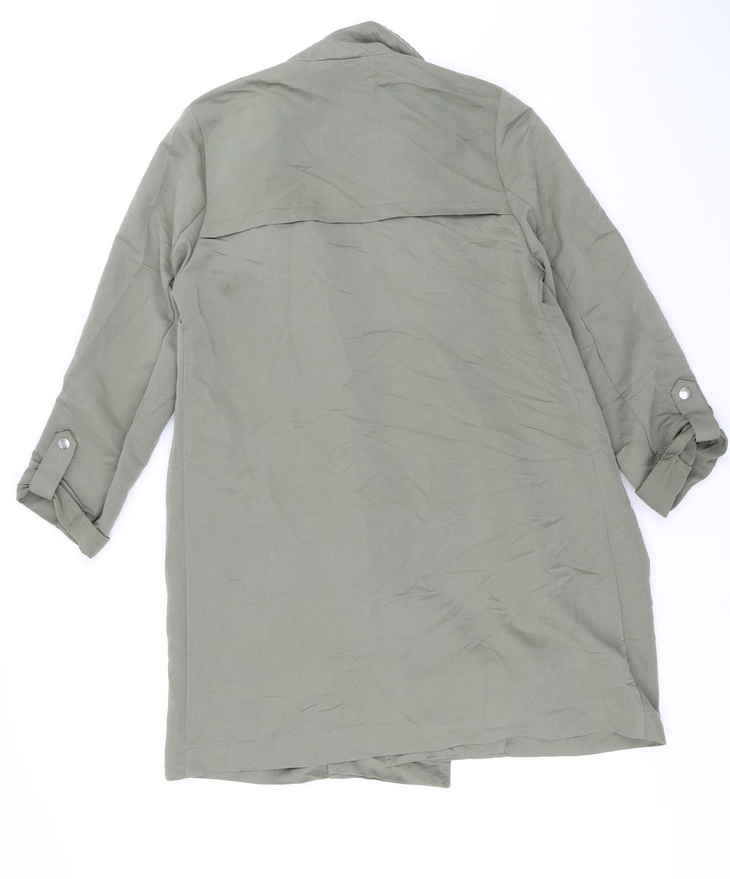 New Look Womens Green Trench Coat Coat Size 12