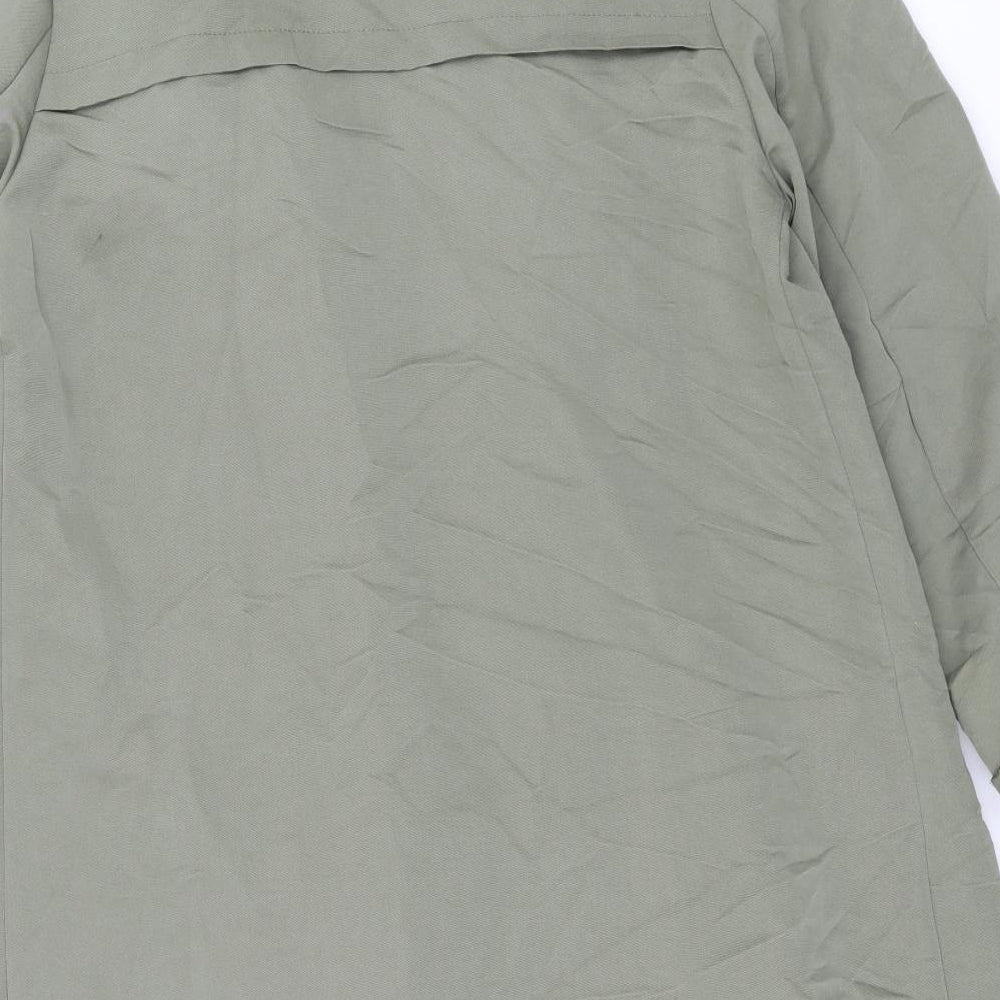 New Look Womens Green Trench Coat Coat Size 12