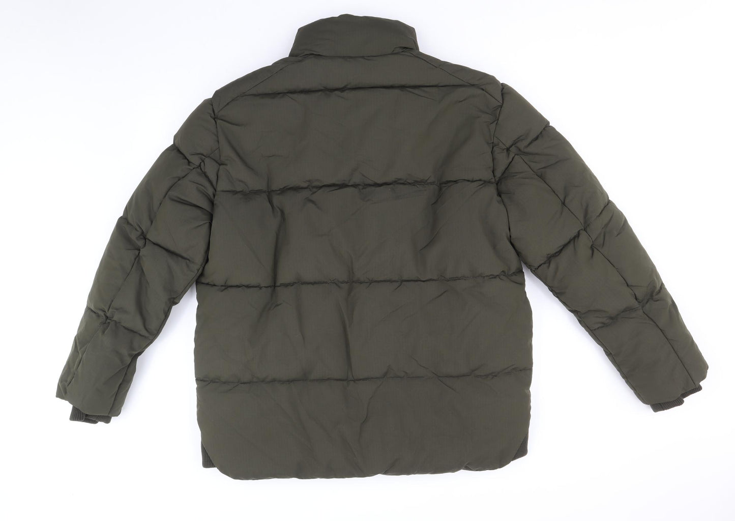 Marks and Spencer Mens Green Puffer Jacket Jacket Size L Zip