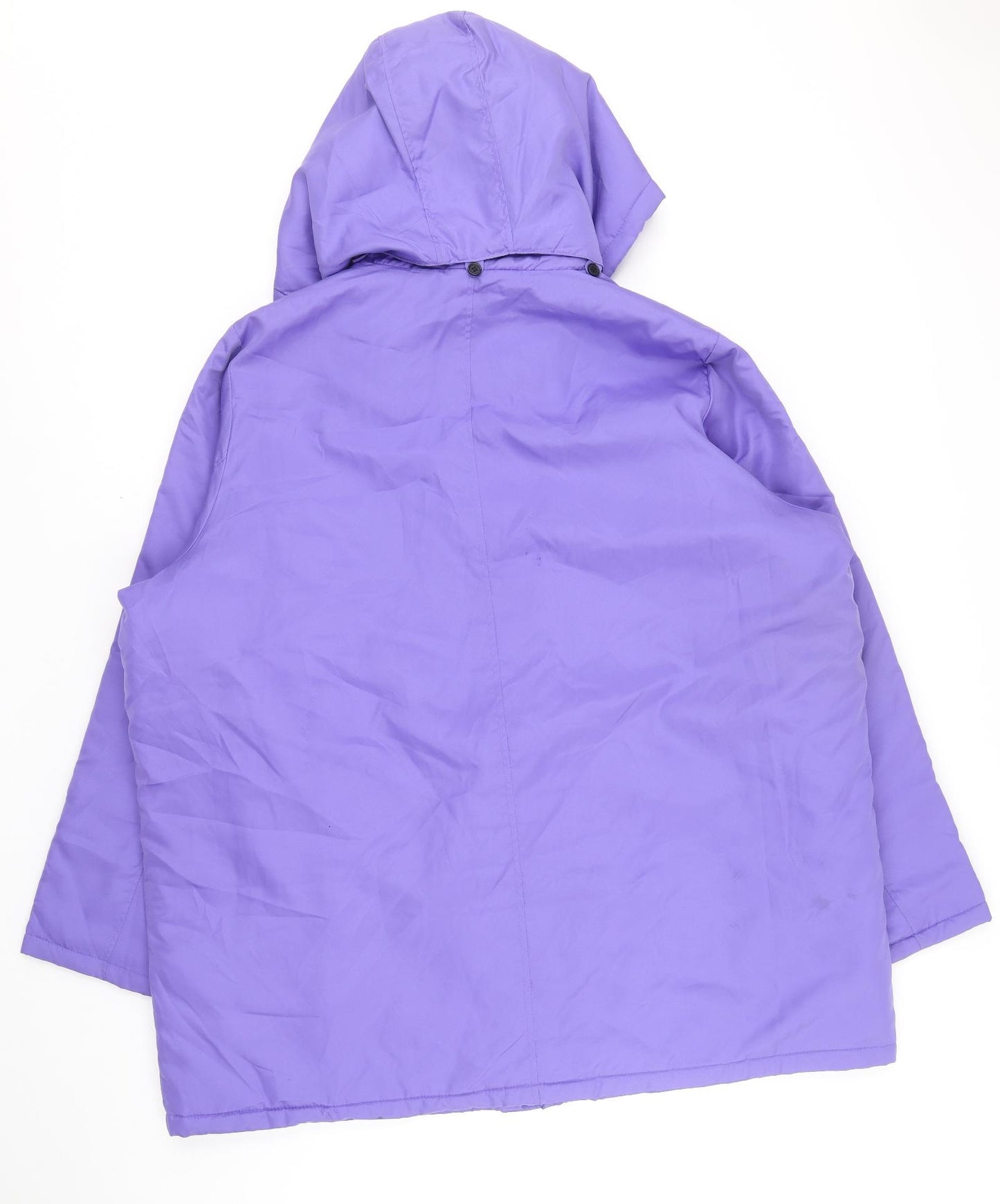 Being Casual Womens Purple Overcoat Coat Size 22 Zip