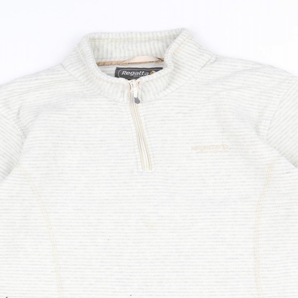 Regatta Womens Ivory Polyester Pullover Sweatshirt Size 14 Zip