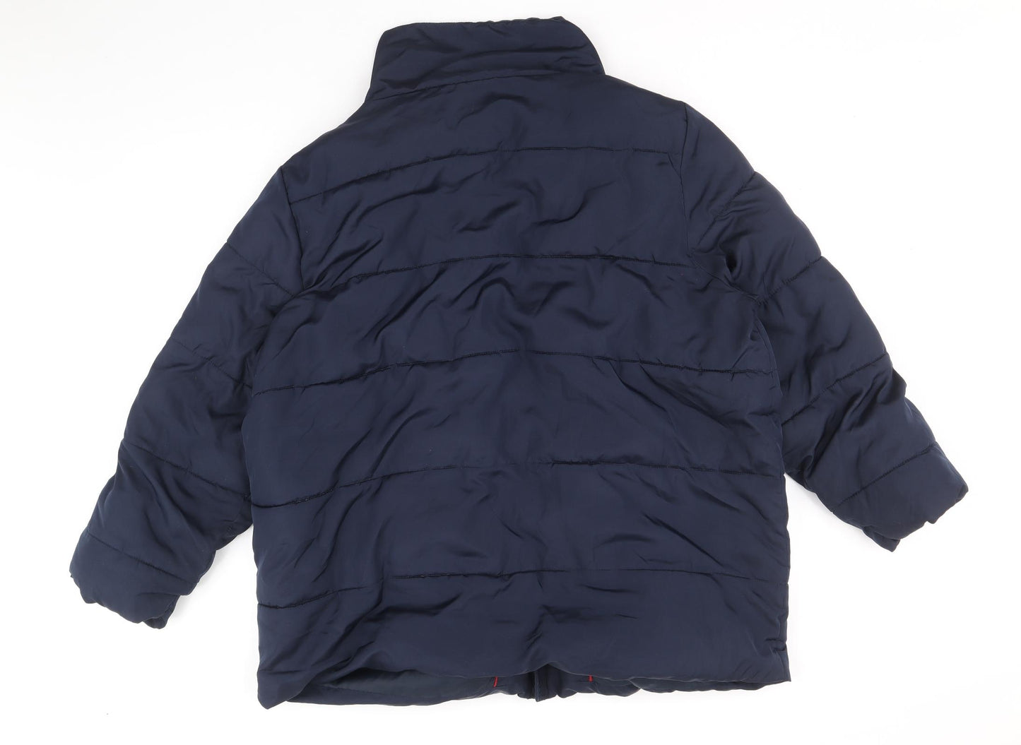Love Coats Womens Blue Quilted Coat Size 18 Zip