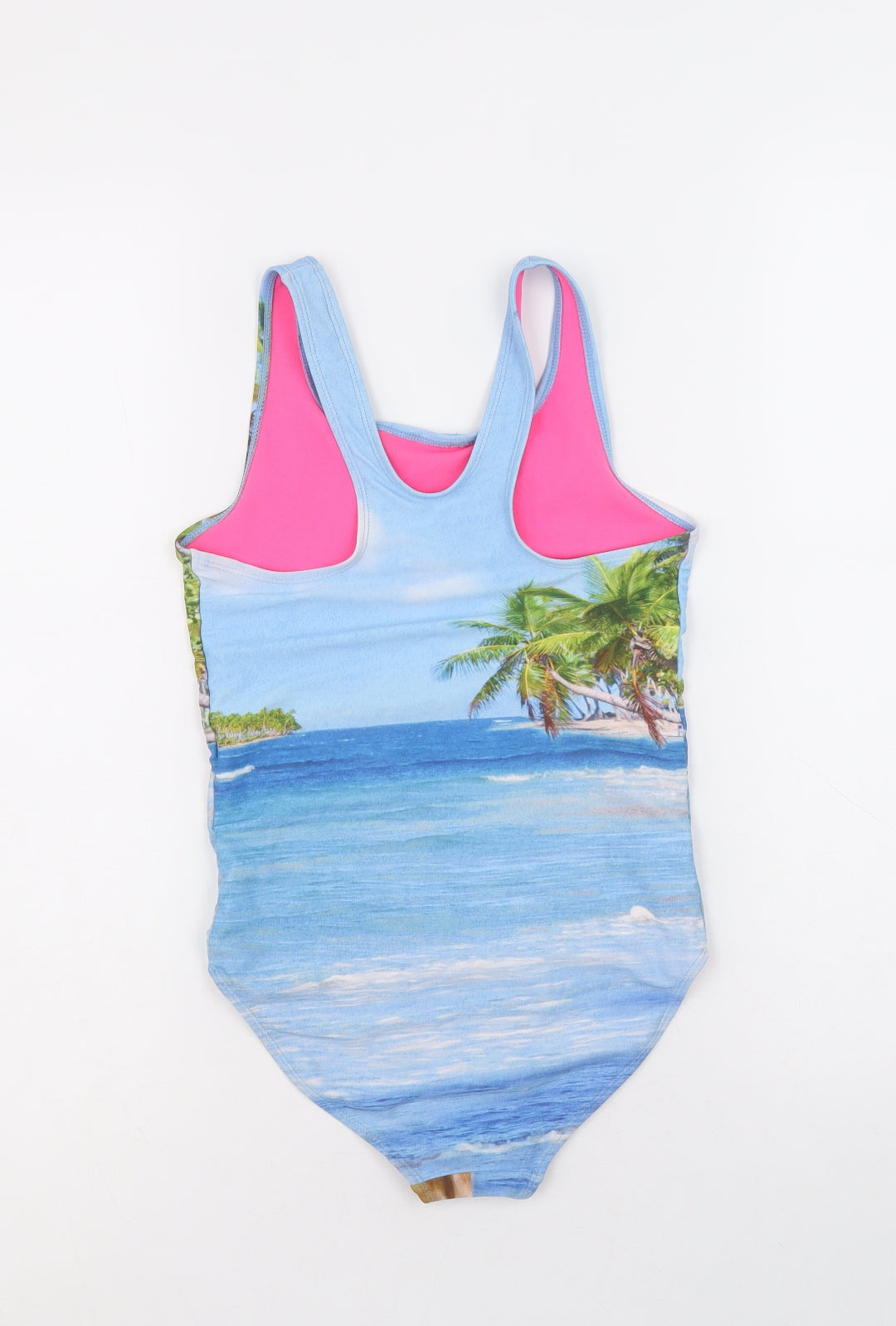 NEXT Girls Multicoloured Polyester Bodysuit One-Piece Size 10 Years Pullover - Giraffe Swimsuit