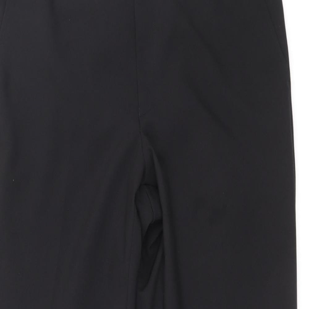F&F Mens Black Polyester Trousers Size 34 in Regular Zip
