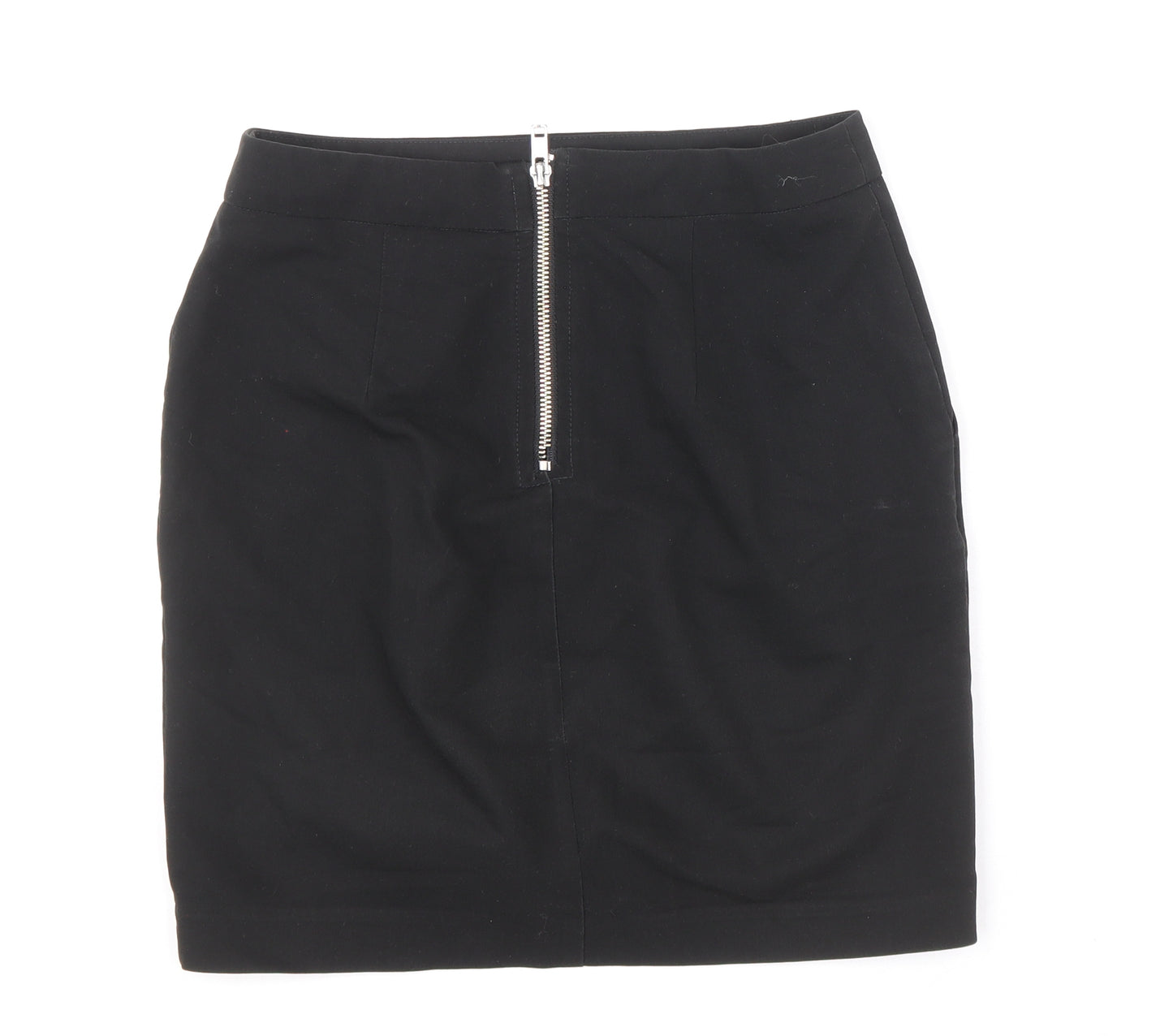 New Look Girls Black Polyester Straight & Pencil Skirt Size 12 Years Regular Zip