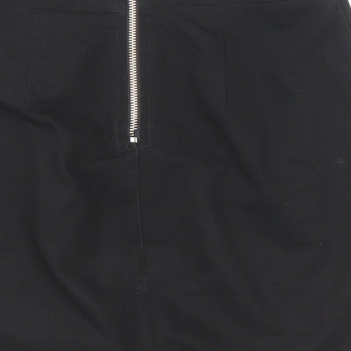 New Look Girls Black Polyester Straight & Pencil Skirt Size 12 Years Regular Zip