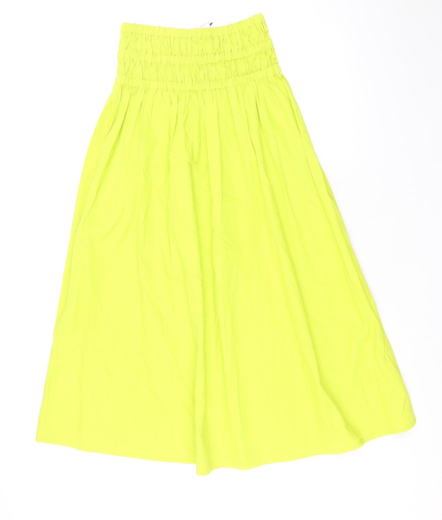 Marks and Spencer Womens Green Cotton Swing Skirt Size 6