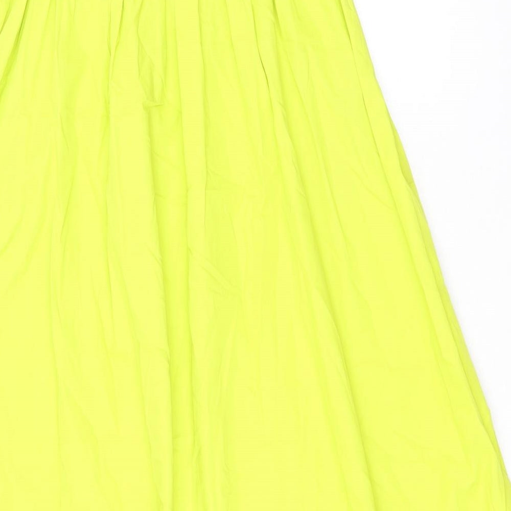 Marks and Spencer Womens Green Cotton Swing Skirt Size 6
