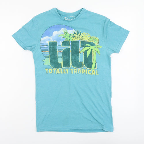 Cedar Wood State Womens Blue Cotton Basic T-Shirt Size XS Round Neck