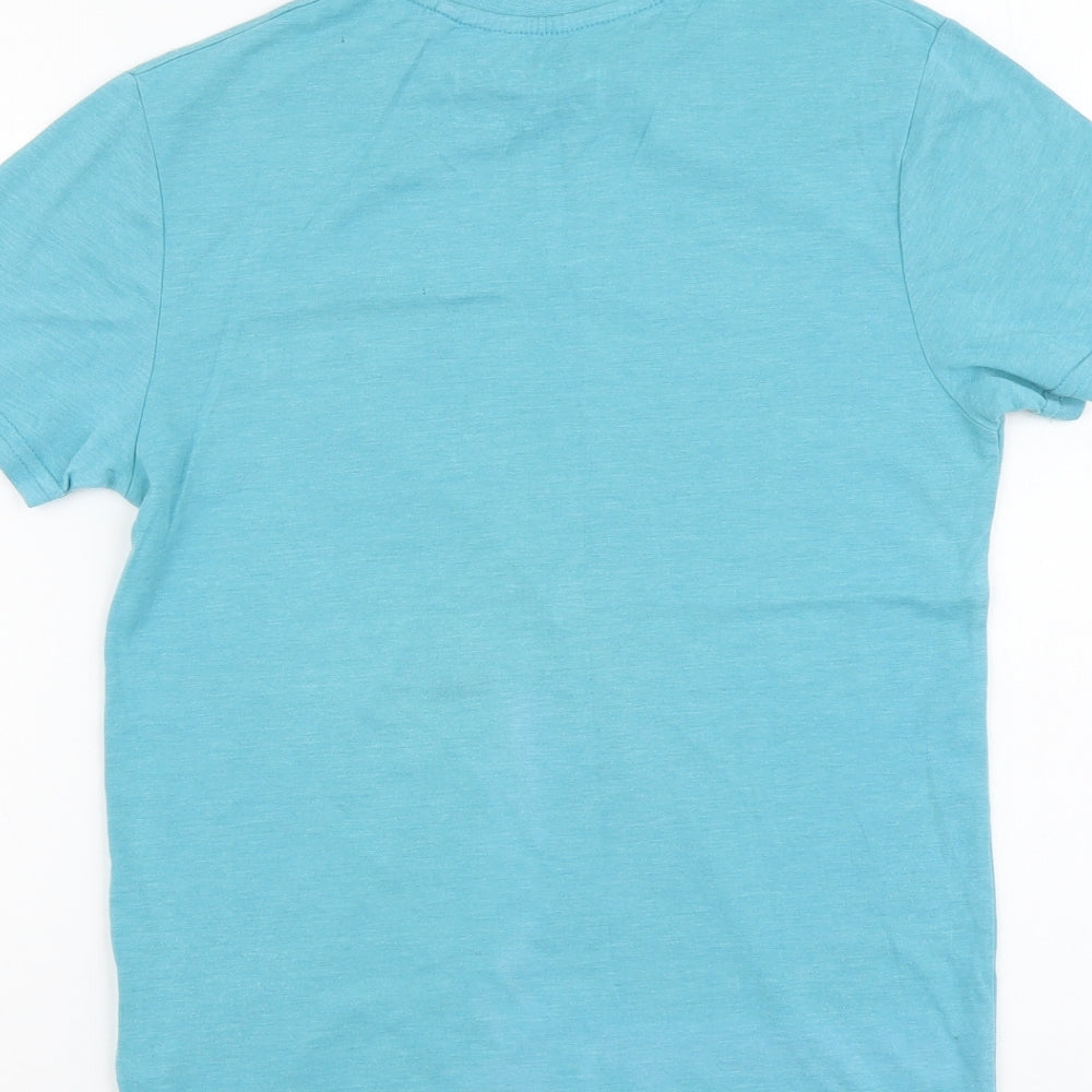 Cedar Wood State Womens Blue Cotton Basic T-Shirt Size XS Round Neck