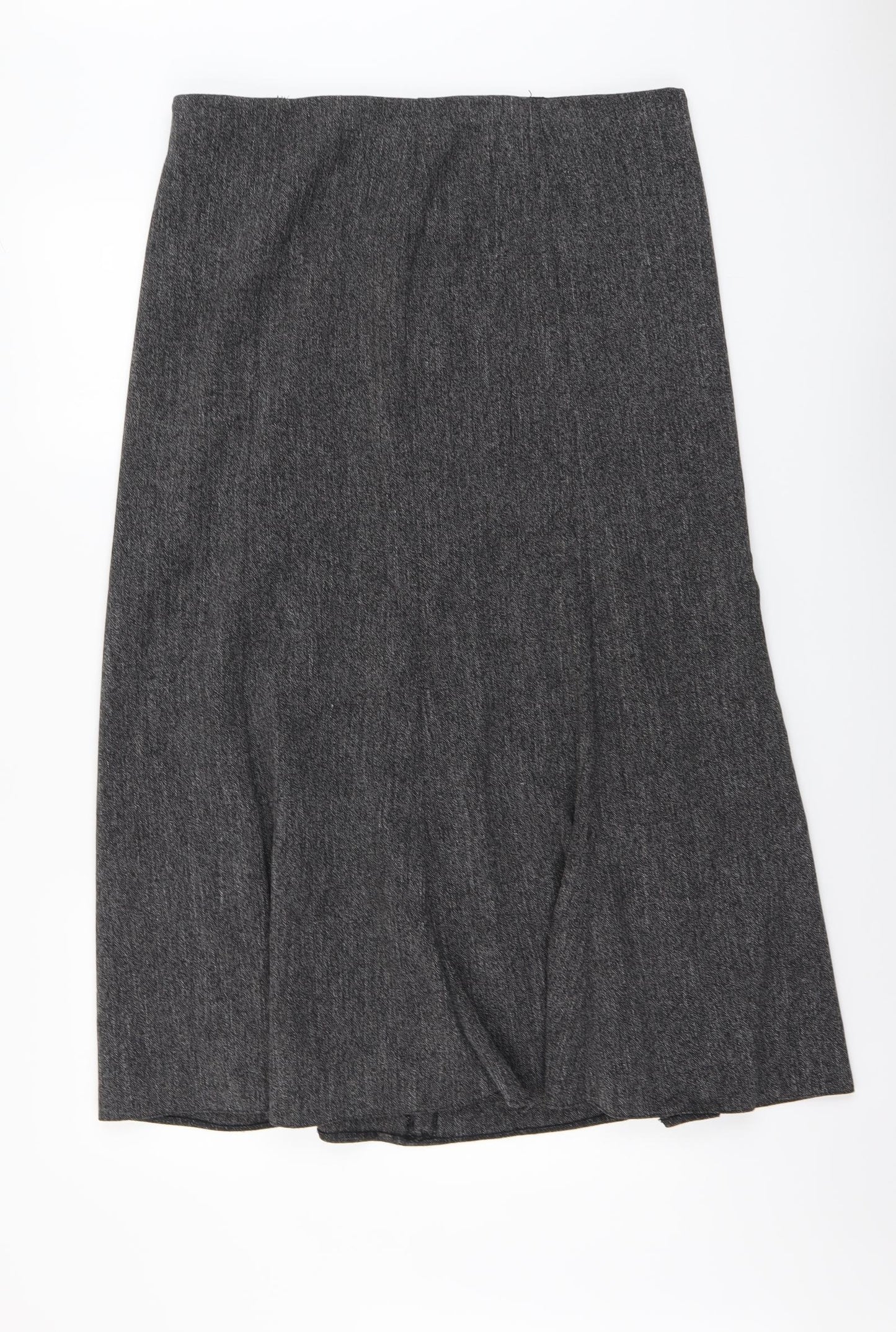 VINCI Womens Grey Polyester Swing Skirt Size 16 Zip
