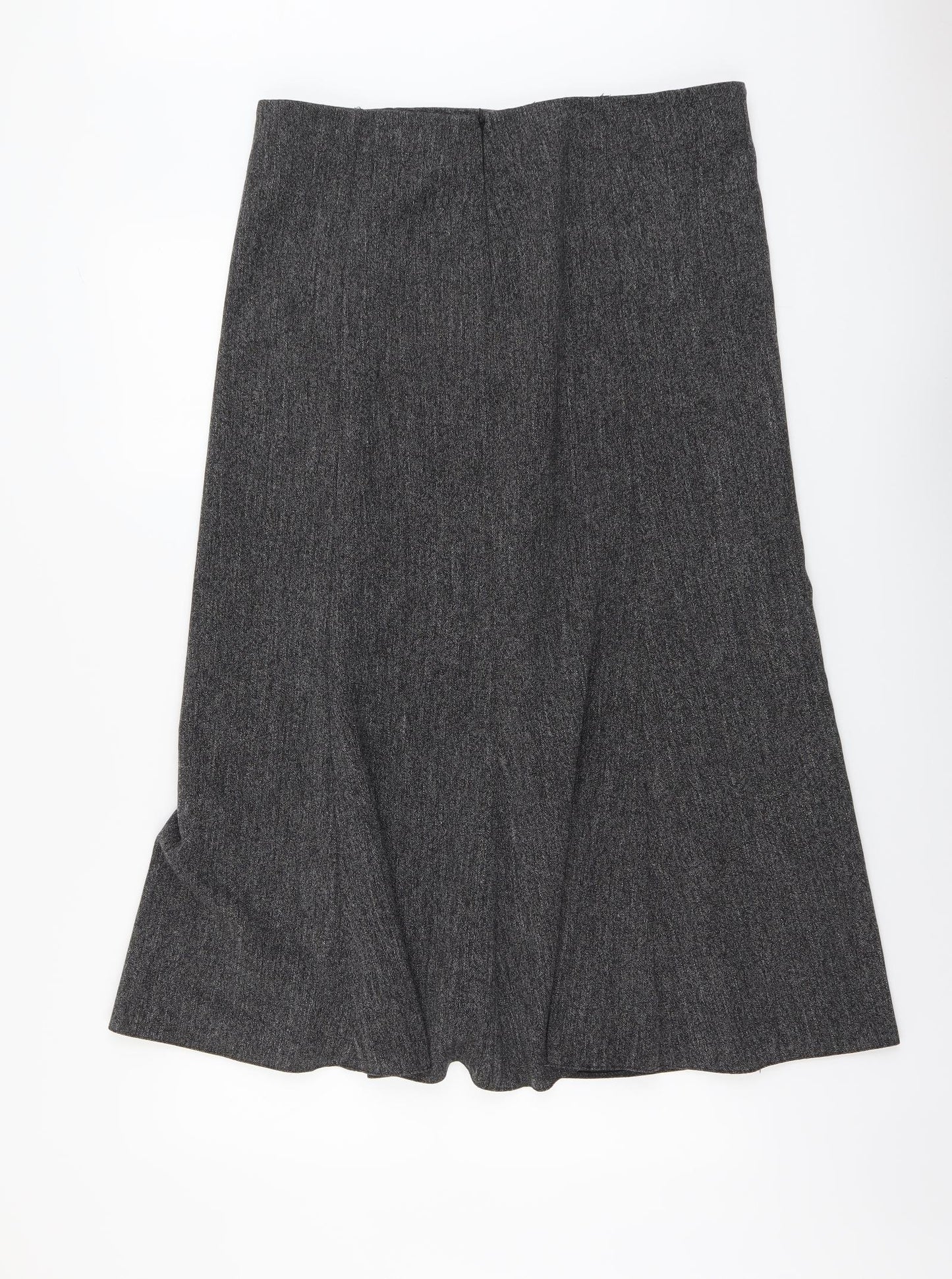 VINCI Womens Grey Polyester Swing Skirt Size 16 Zip