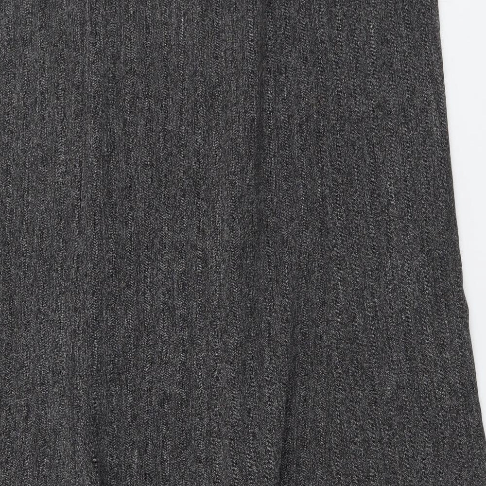 VINCI Womens Grey Polyester Swing Skirt Size 16 Zip