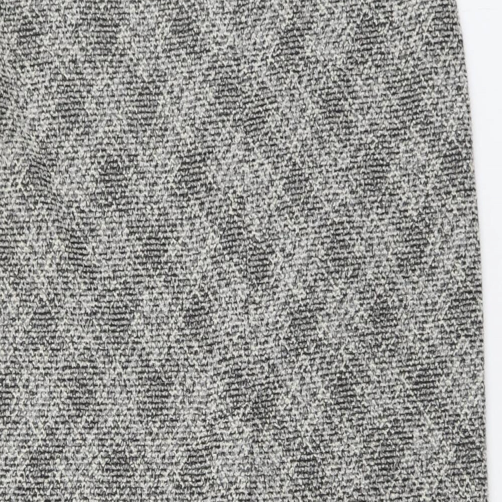 Marks and Spencer Womens Grey Plaid Polyester Straight & Pencil Skirt Size 14