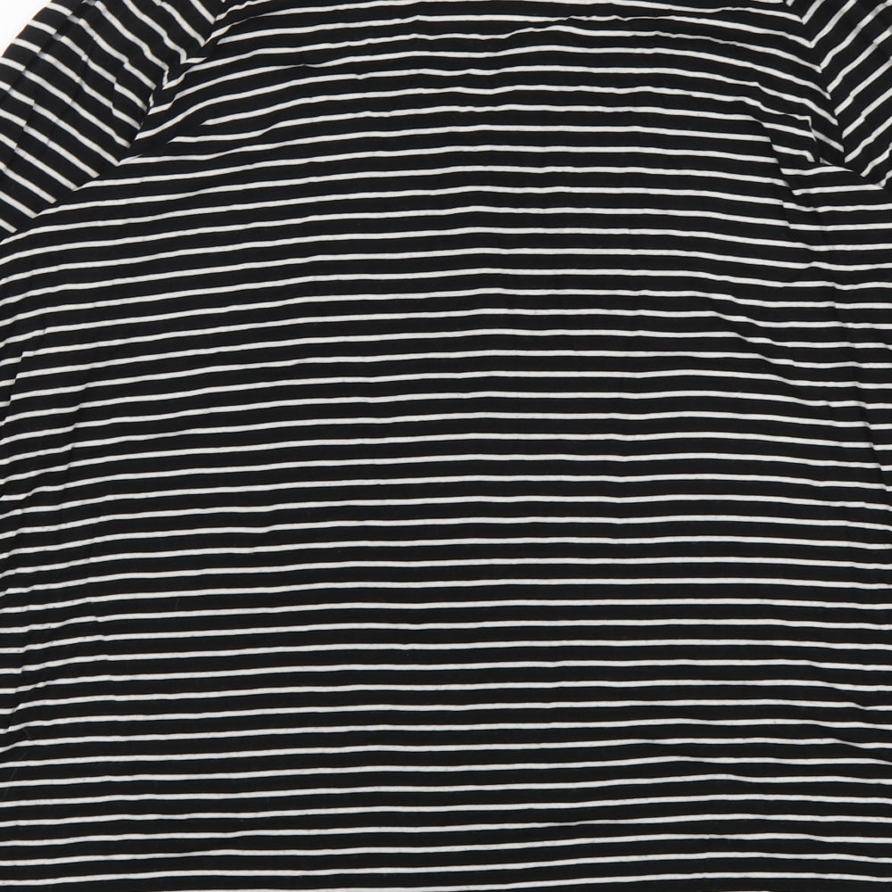 Atmosphere Womens Black Striped Viscose Basic Blouse Size 16 V-Neck