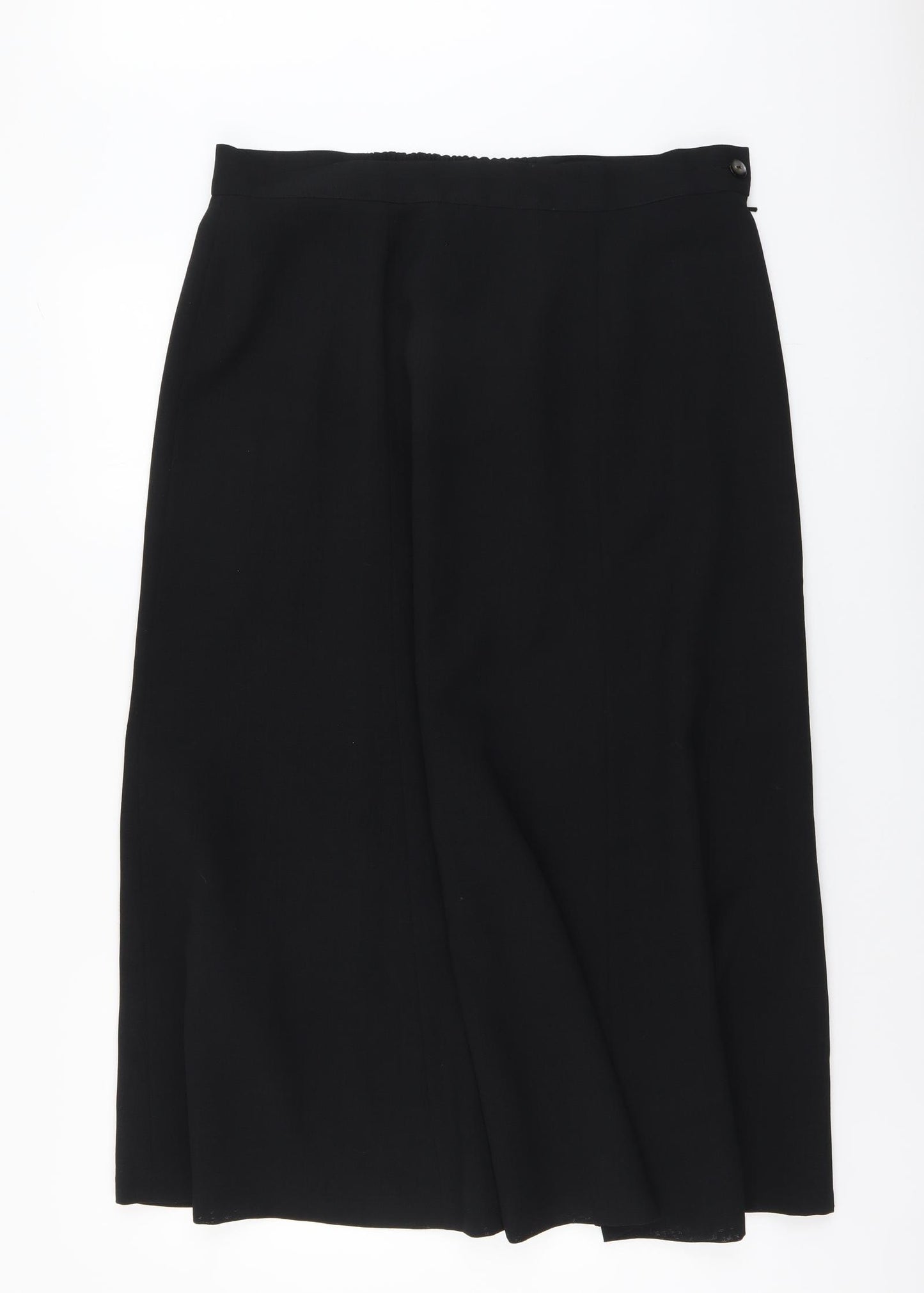 Evli Womens Black Polyester Swing Skirt Size 18 Zip
