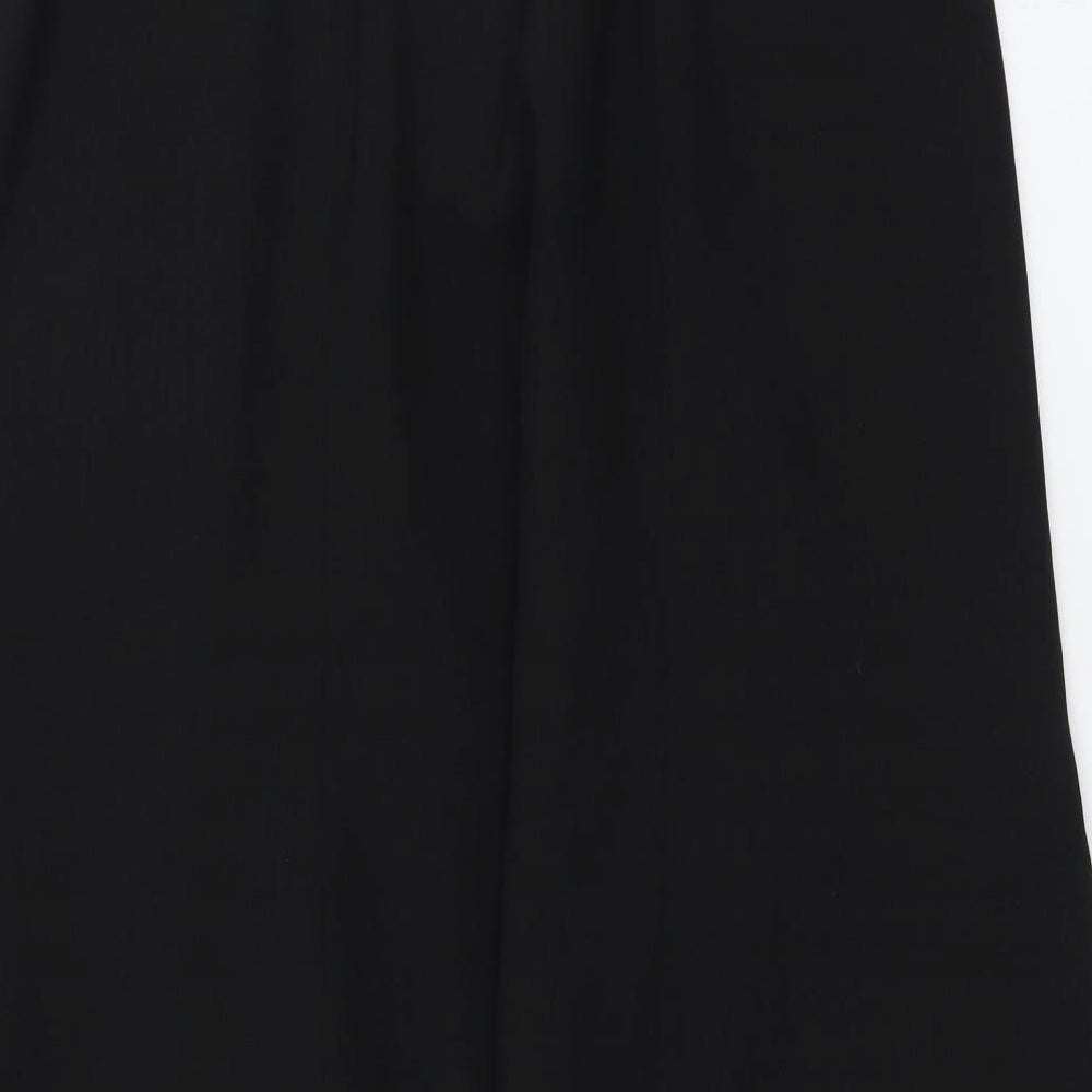 Evli Womens Black Polyester Swing Skirt Size 18 Zip