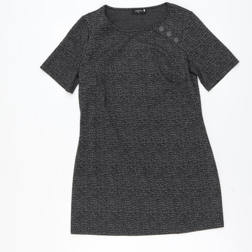 Papaya Womens Grey Polyester A-Line Size 10 Round Neck Pullover