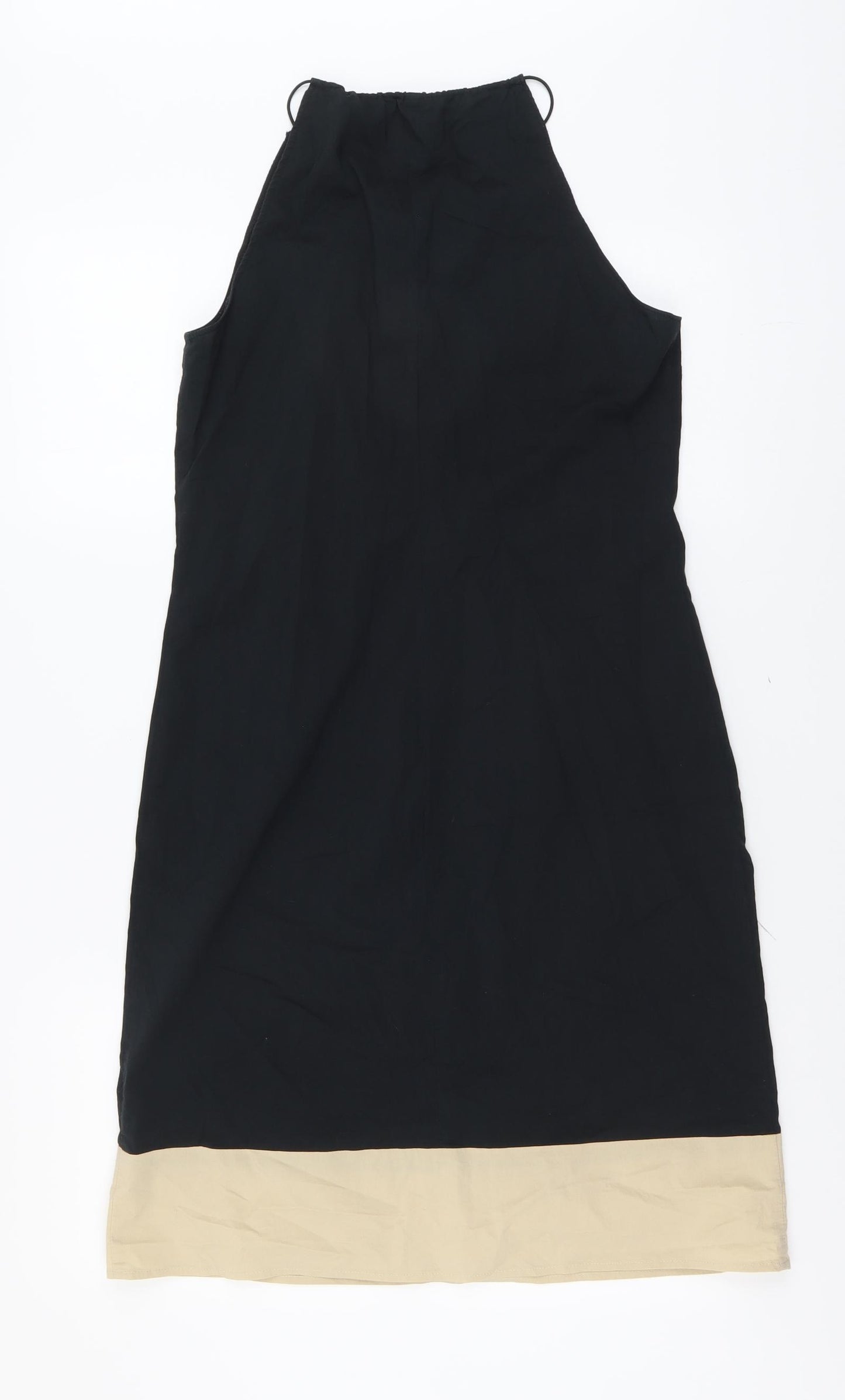Kookai Womens Black Colourblock Cotton Sheath Size M Round Neck Pullover