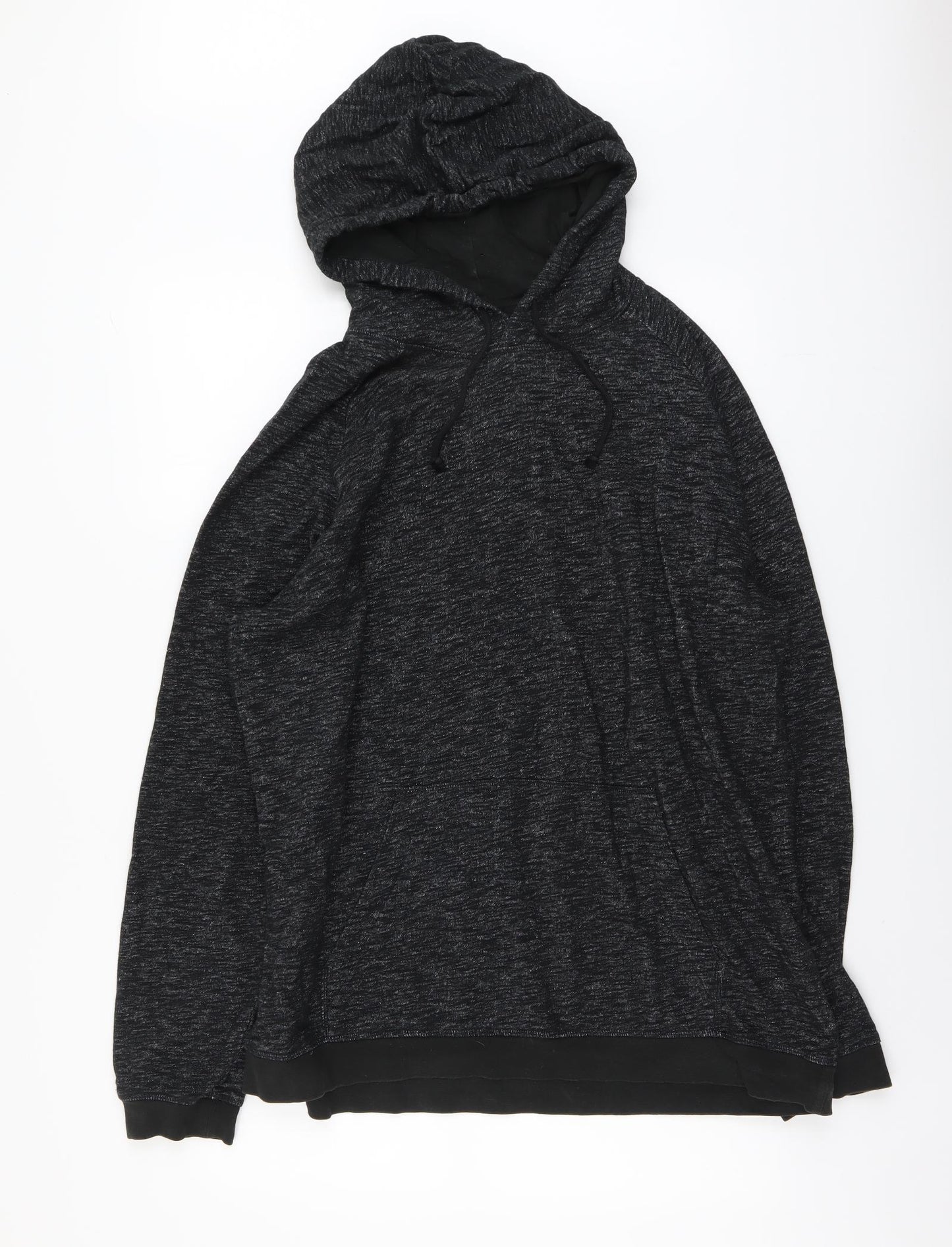 H&M Mens Black Cotton Pullover Hoodie Size XL