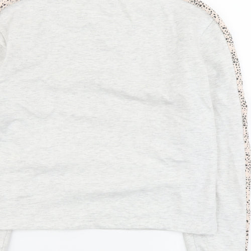 New Look Womens Grey Cotton Pullover Sweatshirt Size 8 Pullover