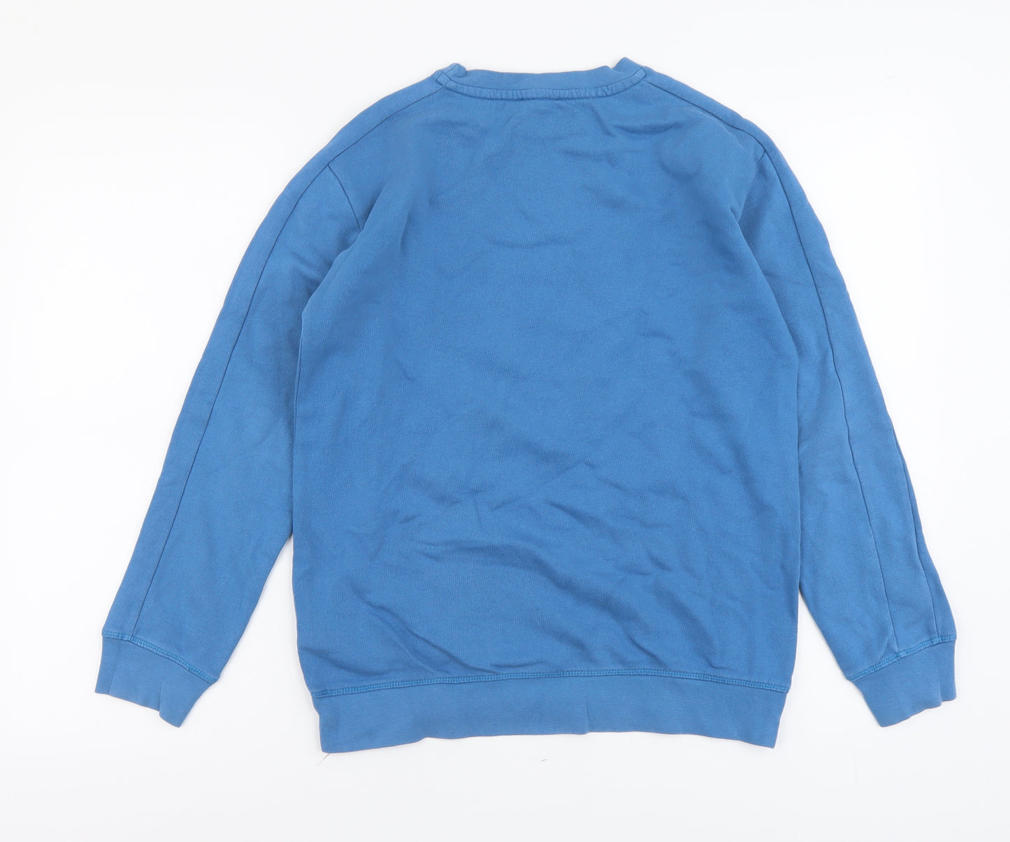 RR Boys Blue Cotton Pullover Sweatshirt Size 12 Years Pullover - Front Flip