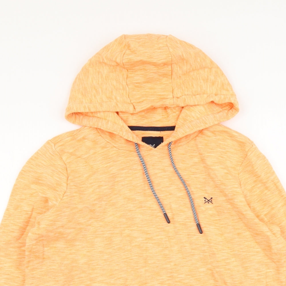 Crew Clothing Womens Orange Cotton Pullover Hoodie Size 14 Pullover