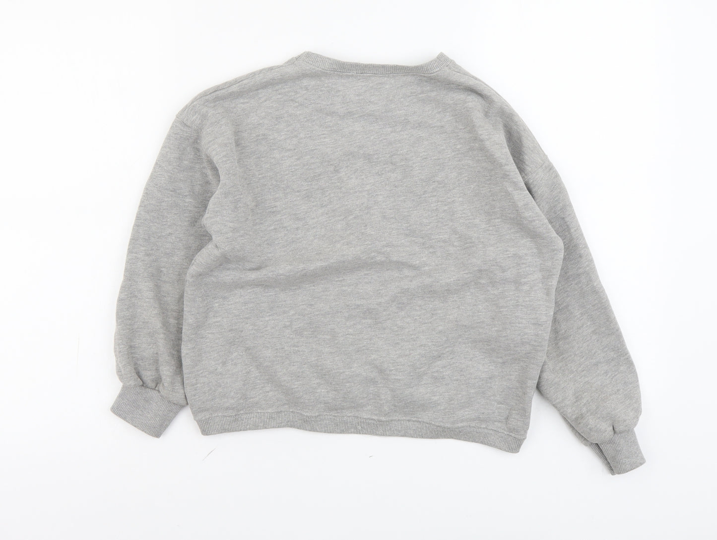 Zara Girls Grey Cotton Pullover Sweatshirt Size 9 Years Pullover - Together