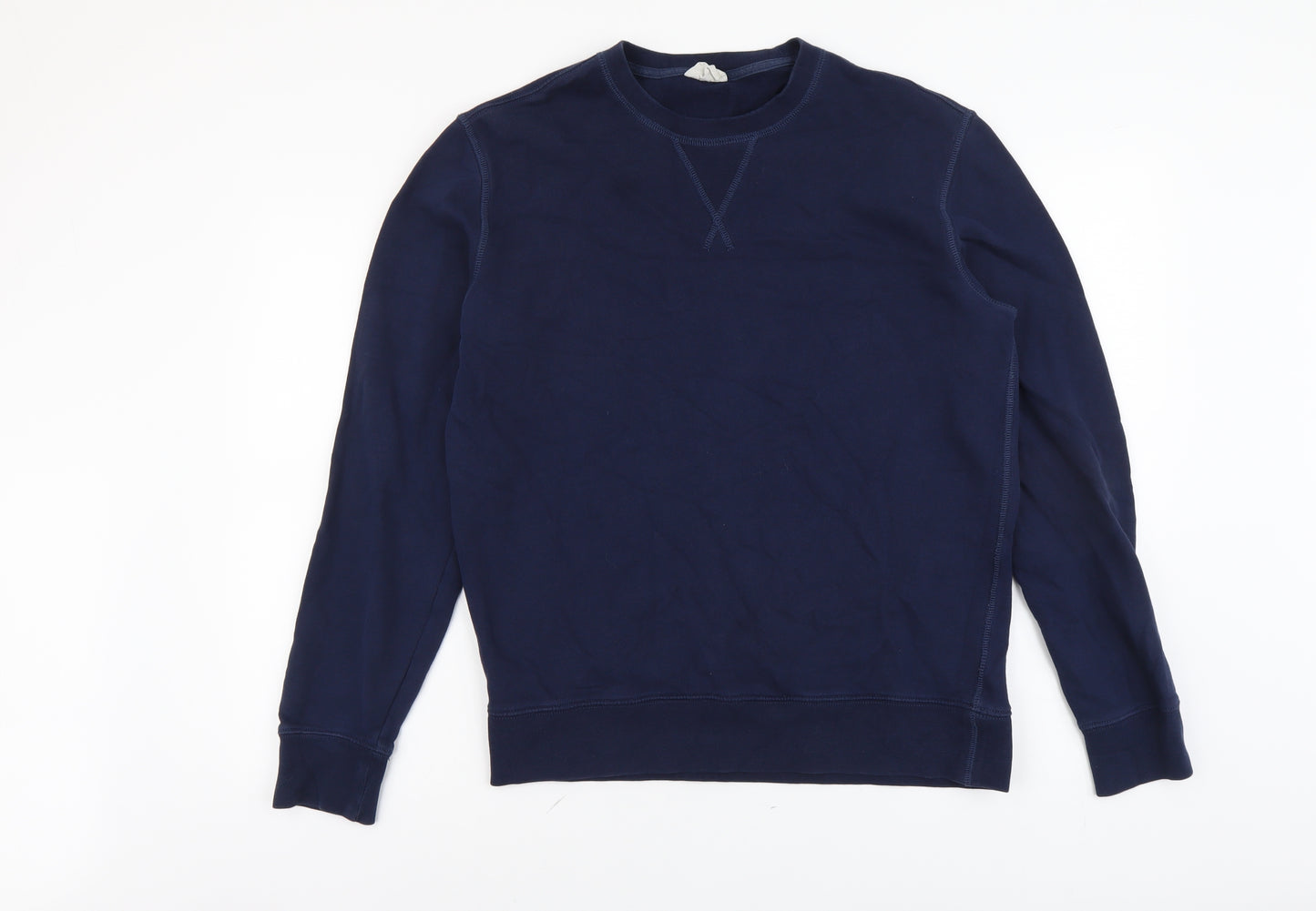 Marks and Spencer Mens Blue Cotton Pullover Sweatshirt Size M