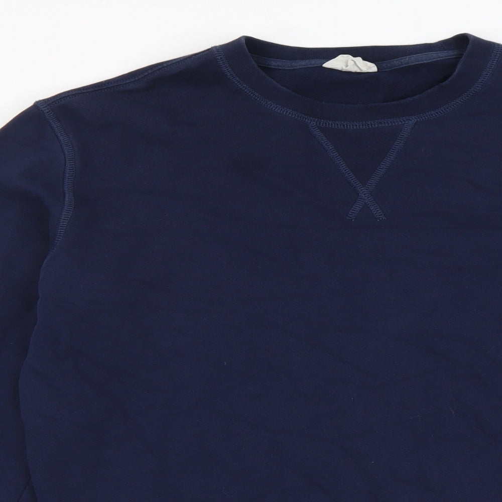 Marks and Spencer Mens Blue Cotton Pullover Sweatshirt Size M