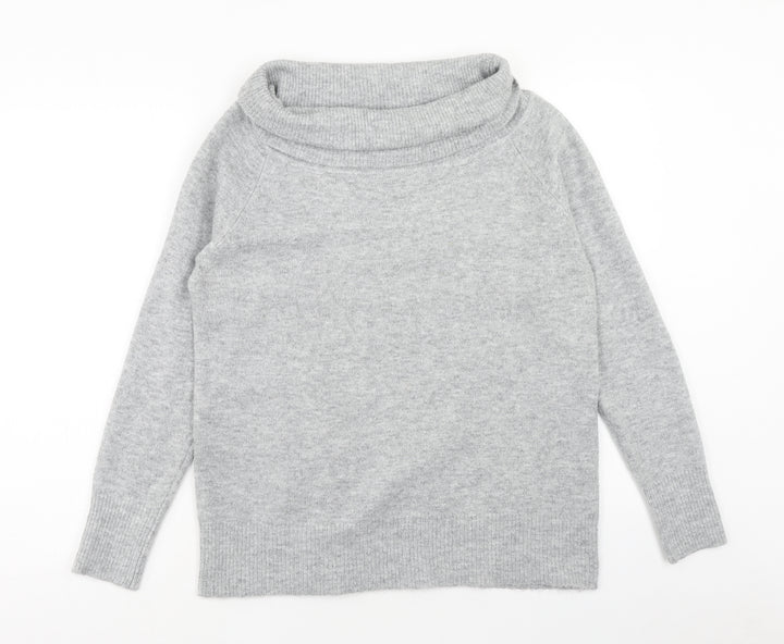 Red Herring Womens Grey Roll Neck Acrylic Pullover Jumper Size 16