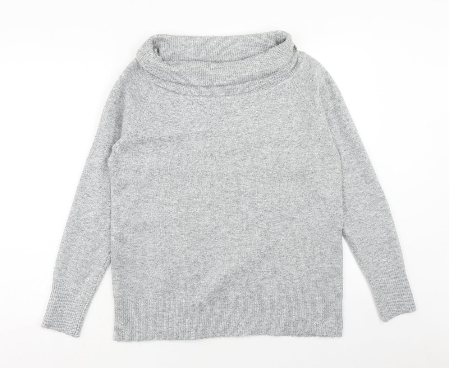 Red Herring Womens Grey Roll Neck Acrylic Pullover Jumper Size 16