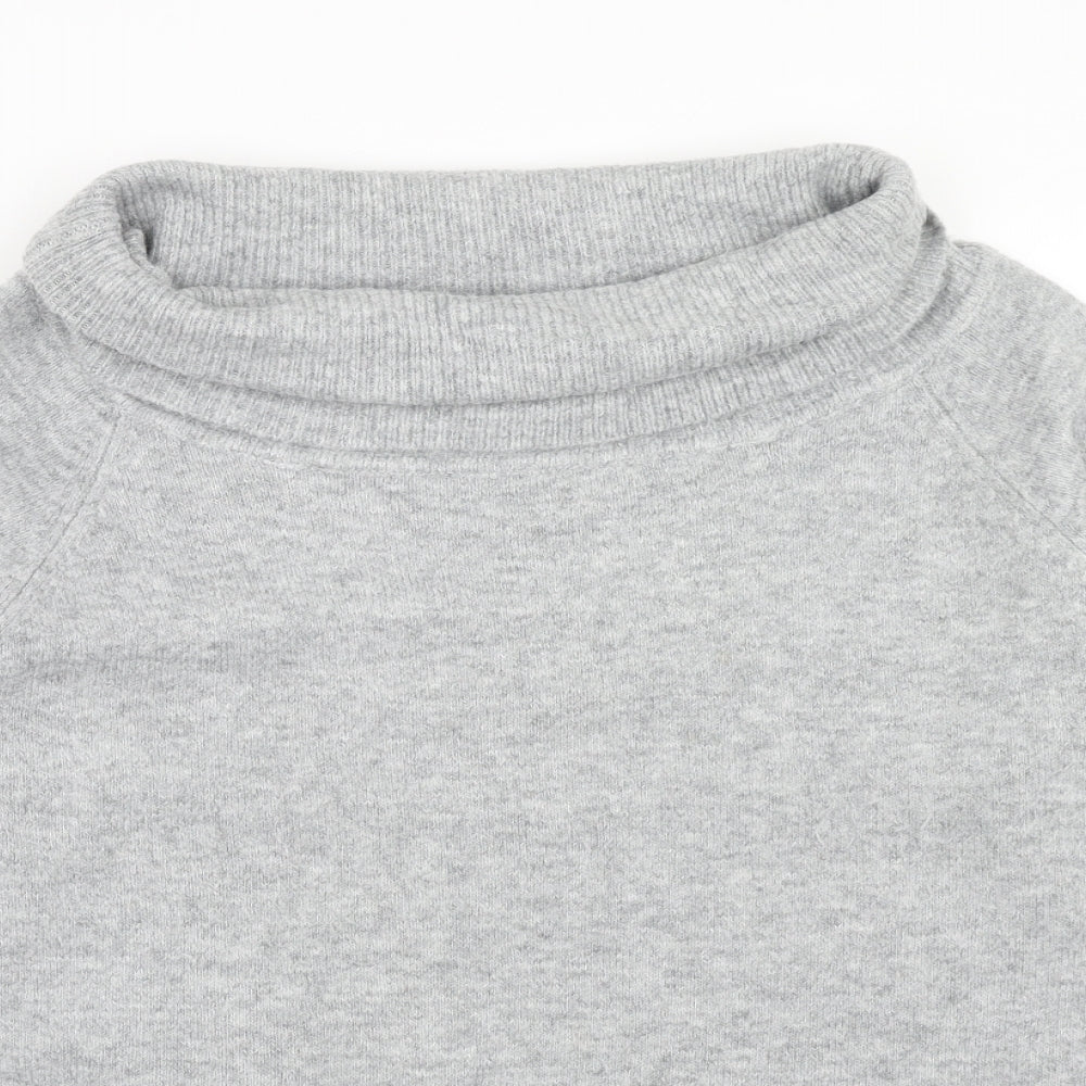 Red Herring Womens Grey Roll Neck Acrylic Pullover Jumper Size 16