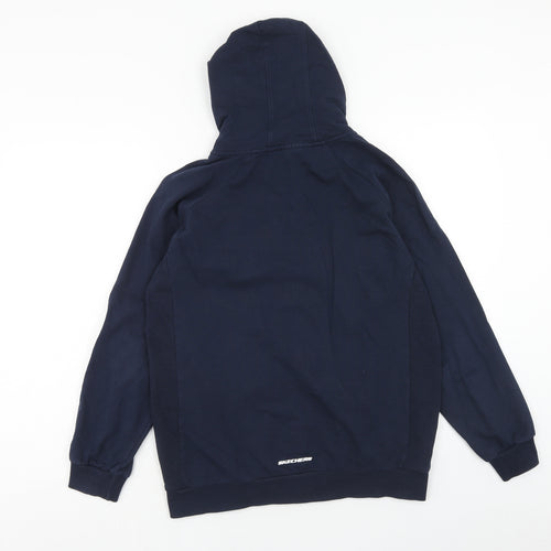 Sketchers Boys Blue Cotton Full Zip Hoodie Size 14-15 Years Zip