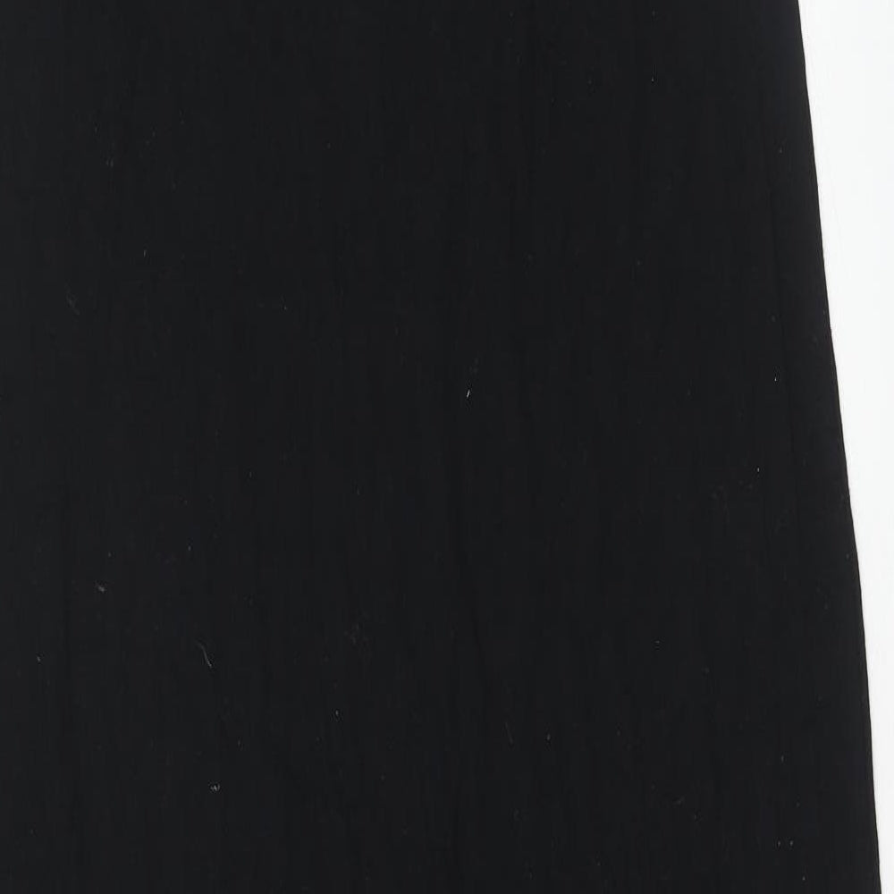 Marks and Spencer Womens Black Viscose Maxi Size 14 Scoop Neck Pullover