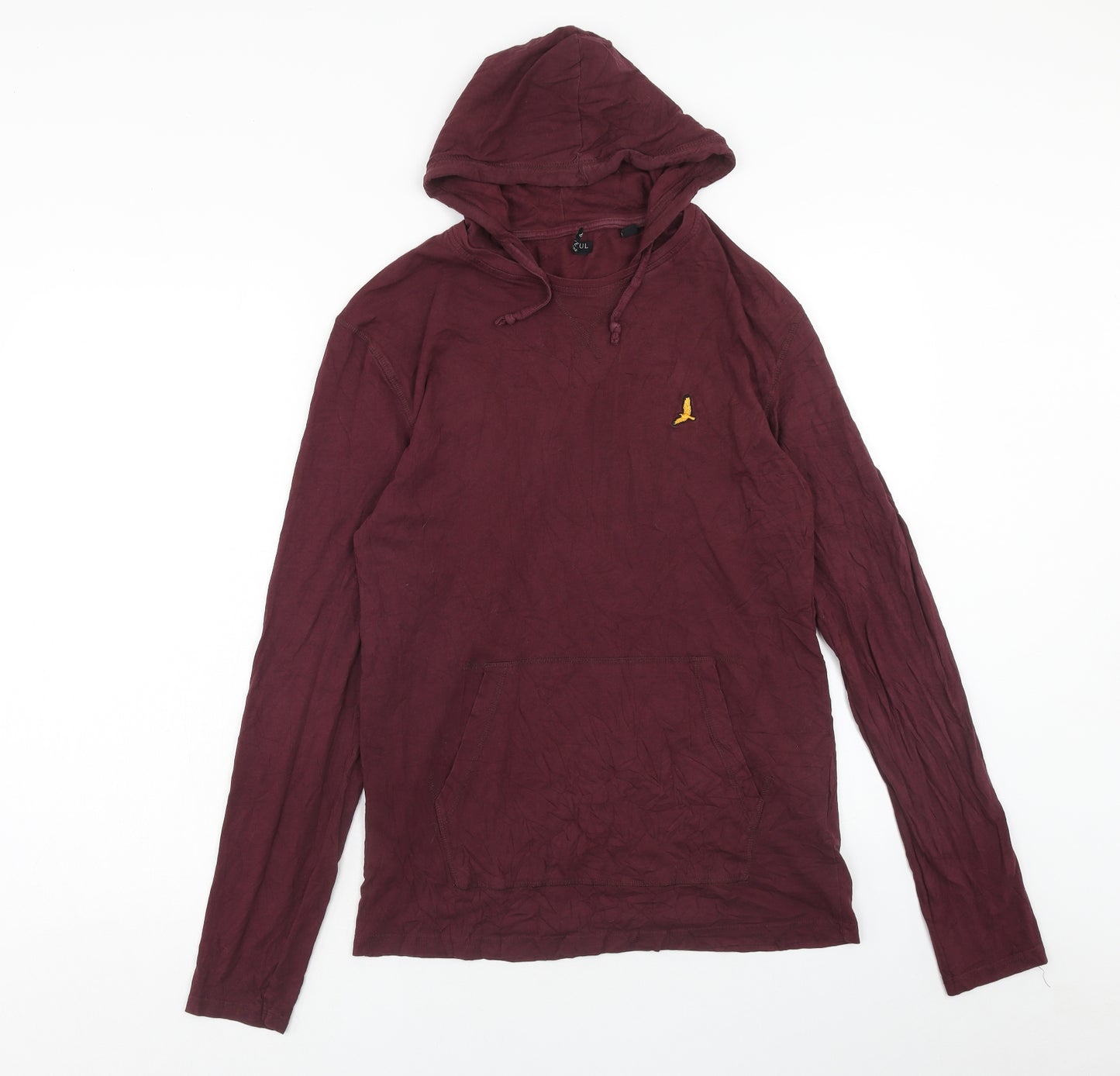 Brave Soul Mens Red Cotton Pullover Hoodie Size M