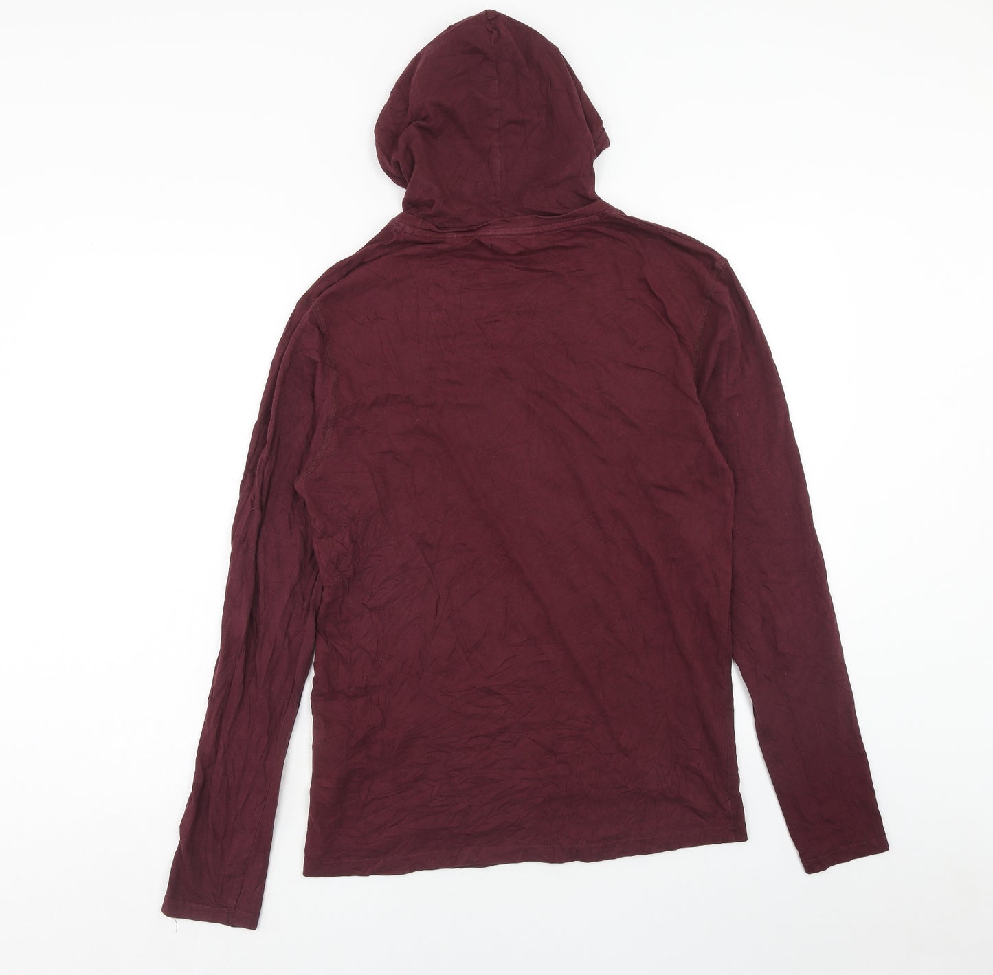 Brave Soul Mens Red Cotton Pullover Hoodie Size M