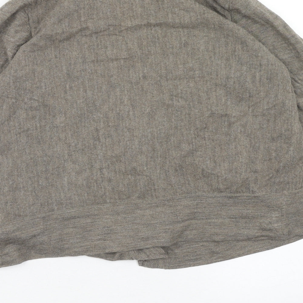 COS Womens Brown V-Neck Wool Cardigan Jumper Size XS - Waterfall Design