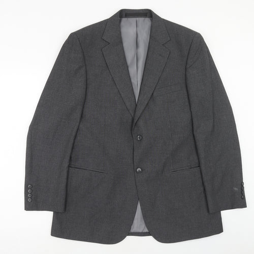 Marks and Spencer Mens Grey Polyester Jacket Blazer Size 40 Regular