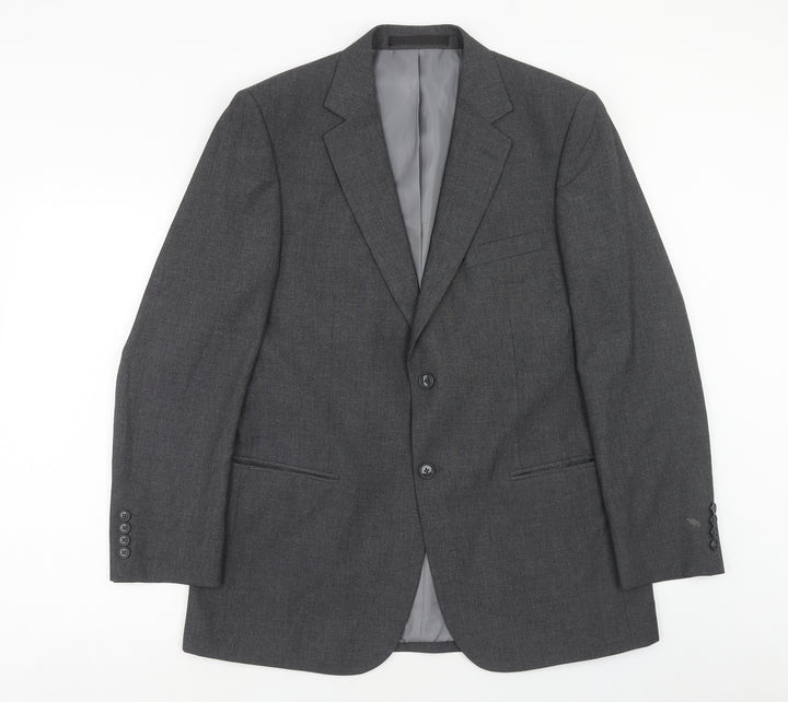 Marks and Spencer Mens Grey Polyester Jacket Blazer Size 40 Regular