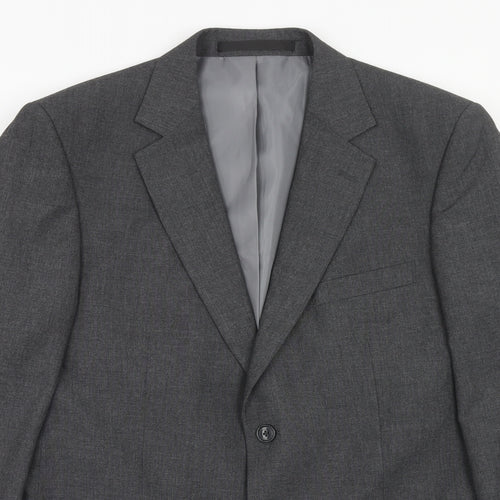 Marks and Spencer Mens Grey Polyester Jacket Blazer Size 40 Regular